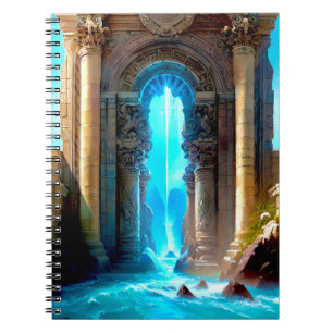 Cuaderno Un portal a través de TimeSpace en el bloc de nota