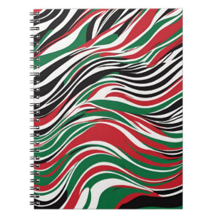Cuaderno Un portátil elegante con un diseño abstracto audaz