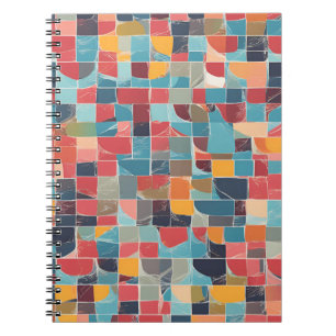 Cuaderno Un portátil moderno con un diseño de mosaico vibra