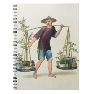Cuaderno Un portero con los árboles frutales y las flores,