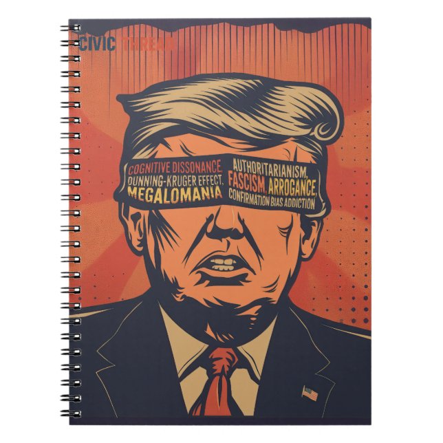 Cuaderno Un presidente con los ojos vendados por problemas  (Frente)