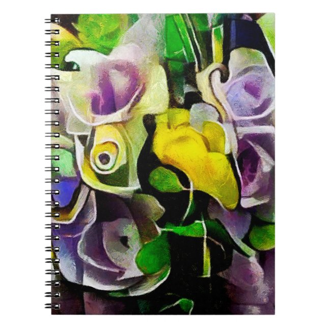 Cuaderno Un ramo de flores hermosas en un estilo moderno (Frente)
