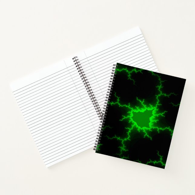 Cuaderno Un rayo verde alienígena golpea en negro picante (Interior)