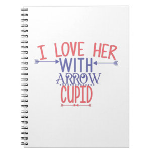 Cuaderno Un regalo de pareja la amo con Arrow Cupid