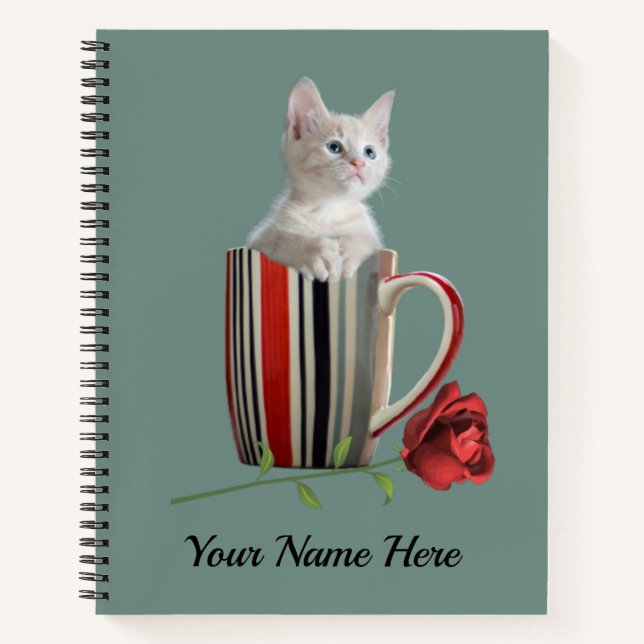 Cuaderno Un regalo para los amantes de la mascota de gato (Anverso)