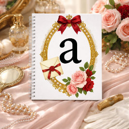 Cuaderno Un regalo personalizado inicial romántico Regencia