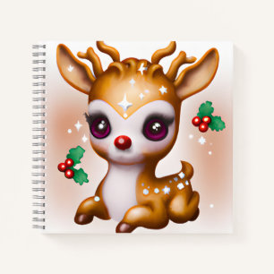 Cuaderno Un reno kawaii con Holly y Purpurina