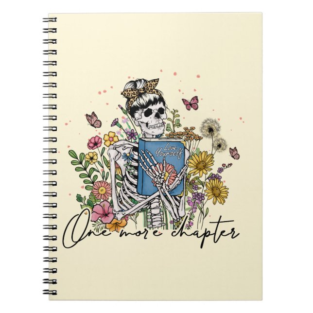 Cuaderno Un Skeleton floral más de capítulo (Frente)