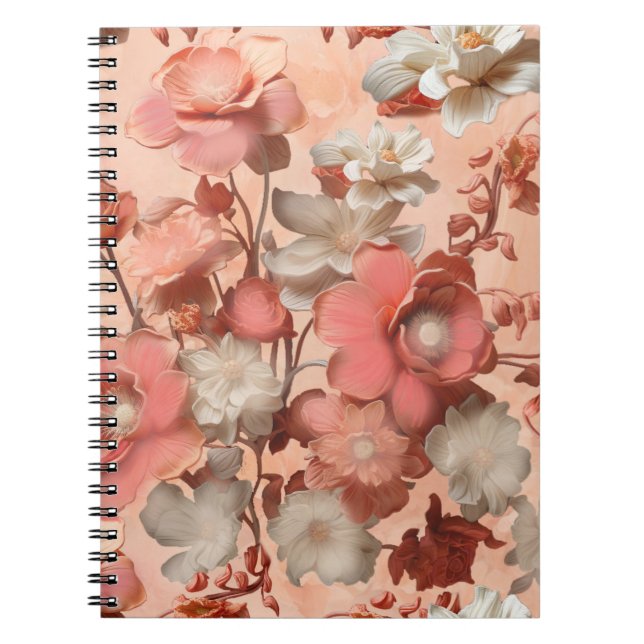 Cuaderno Un suave tono rosado-naranja llamado Peach Fuzz (Frente)