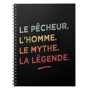 Cuaderno Un t-shirt plein d'humor pour les mordus de pêche