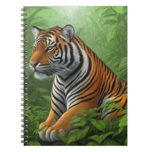 Cuaderno Un tigre hermoso en la jungla