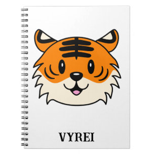 Cuaderno Un tigre Personalizado sonriente y agudo