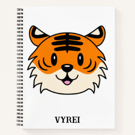 Cuaderno Un tigre Personalizado sonriente y agudo