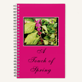 Cuaderno Un toque de bloc de notas en espiral de primavera