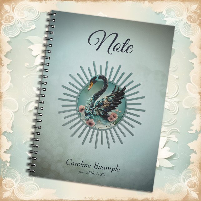 Cuaderno Un toque de fantasía y elegancia, el cisne del sue (Subido por el creador)