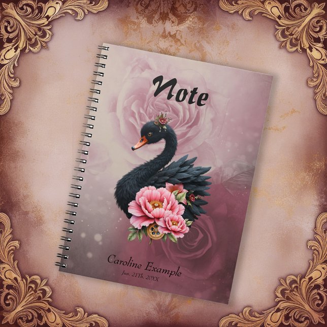 Cuaderno Un toque de rosa y brillo de cisne.  (Subido por el creador)