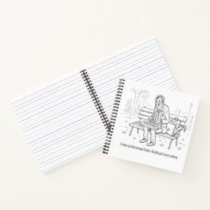 Cuaderno Un verdadero profesional – Dibujo de humor de ofic