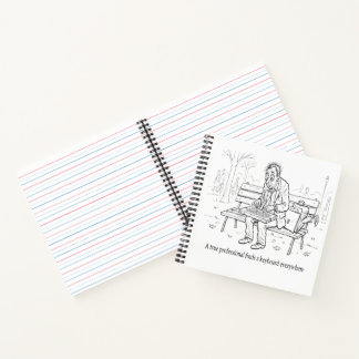 Cuaderno Un verdadero profesional – Dibujo de humor de ofic
