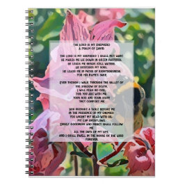 Cuaderno una abeja en un jardín con Salmo 23