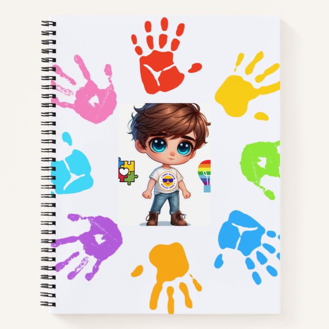 Cuaderno Una alegre celebración de la conciencia del autism (Anverso)