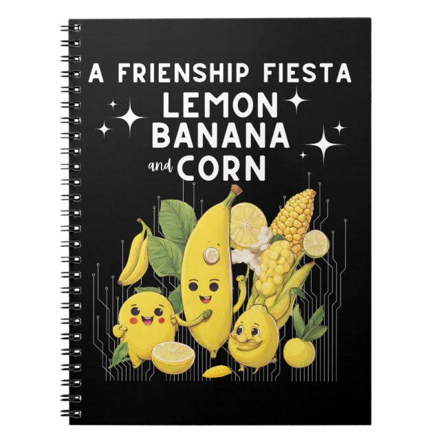 Cuaderno Una Amistad Fiesta Lemon Banana Y Corn (Frente)