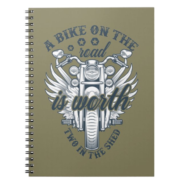 Cuaderno Una bicicleta en la carretera vale dos en el cober (Frente)