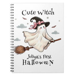 Cuaderno Una bruja simple y elegante primero de Halloween