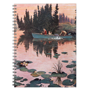 Cuaderno Una buena captura por John Clymer