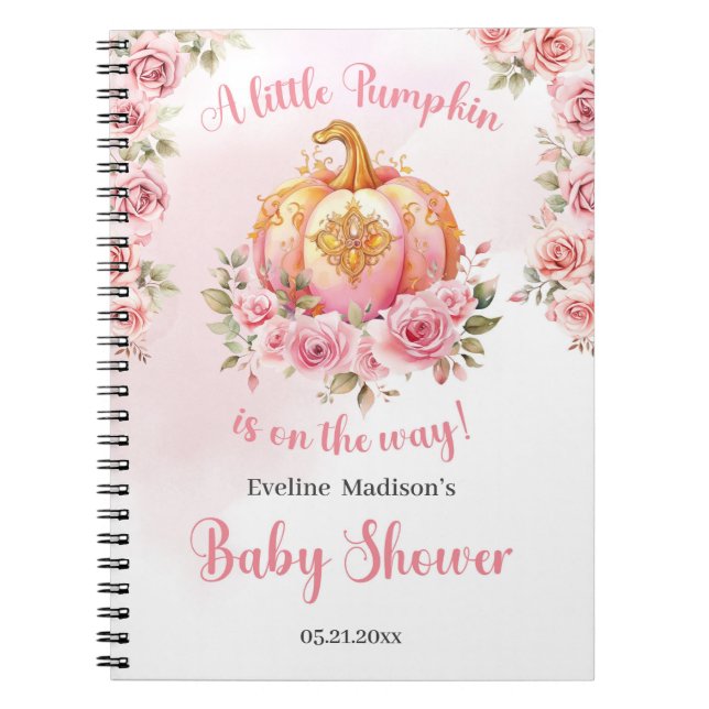 Cuaderno Una calabaza pequeña está en camino chica rosa y d (Frente)