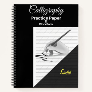 Cuaderno Una caligrafía Escritura a mano y práctica persona