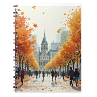 Cuaderno una calle de otoño