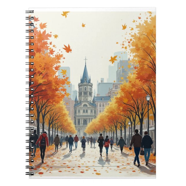 Cuaderno una calle de otoño (Frente)