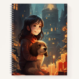 Cuaderno Una Chica y su perro con Navidades