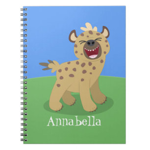 Cuaderno Una chiflada hiena riéndose del ilustracion person