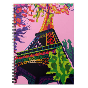 Cuaderno Una Colorida Celebración de la Torre Eiffel