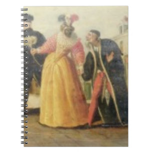Cuaderno Una compañía de Commedia Dell'Arte antes de un