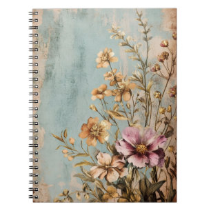 Cuaderno Una composición floral vintage o shabby chic