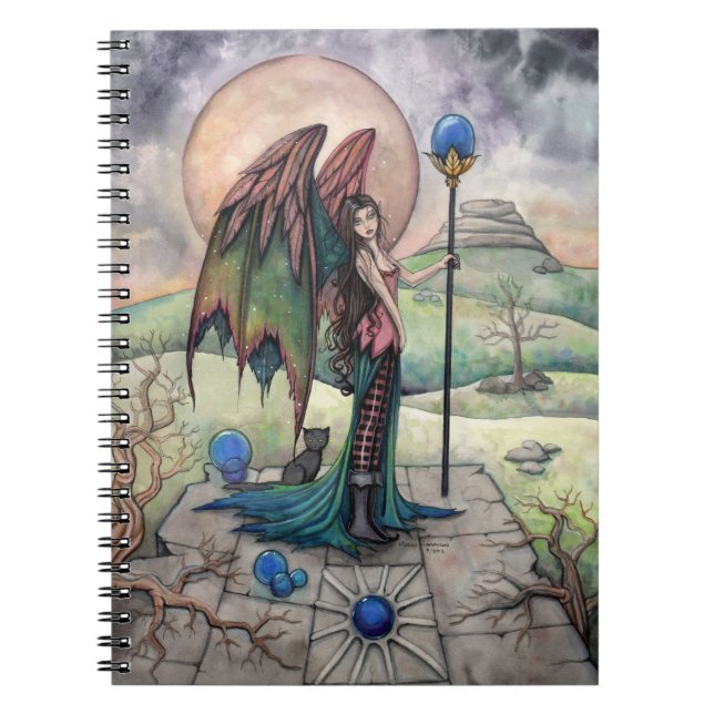 Cuaderno Una cosecha de arte de fantasía gótica en la luna (Frente)