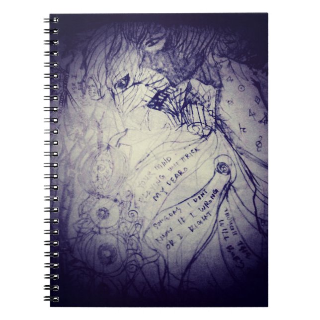 Cuaderno Una criatura muy oscura me sigue el animo manga (Frente)