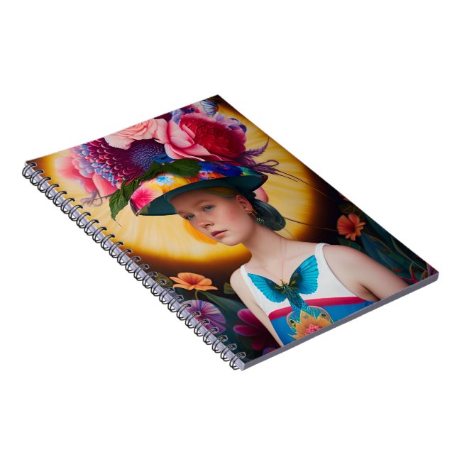 Cuaderno Una dama con un gorra floral (Lado Derecho)