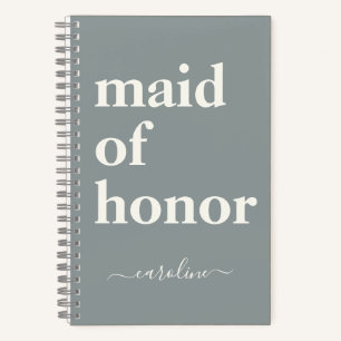Cuaderno Una empleada de honor simple nombre moderno Minima