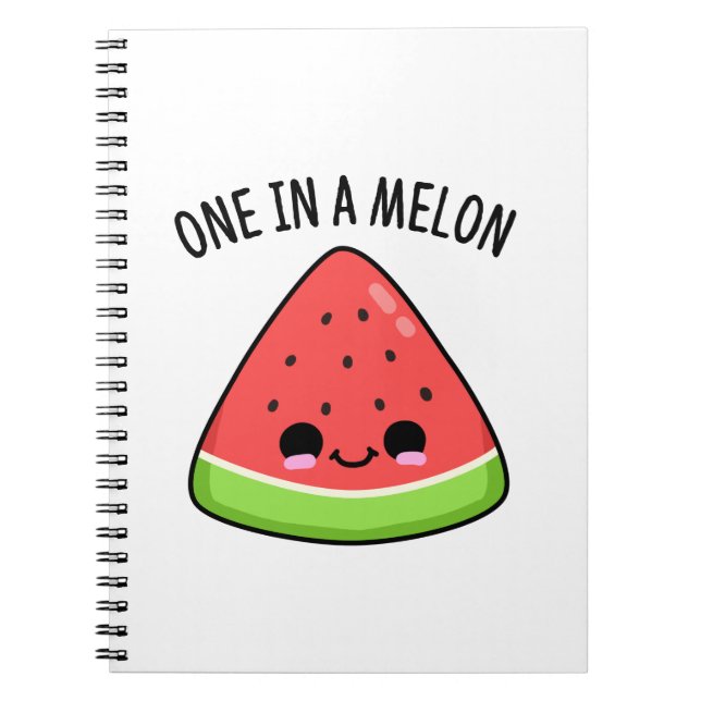 Cuaderno Una en un melón de melón divertida (Frente)