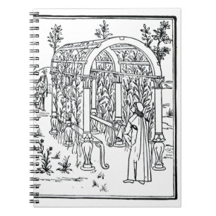 Cuaderno Una escena del jardín, de "Hypnerotomachia