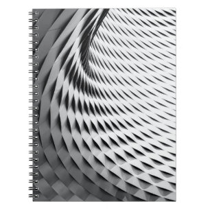 Cuaderno Una fachada curvada recubierta de láminas blancas