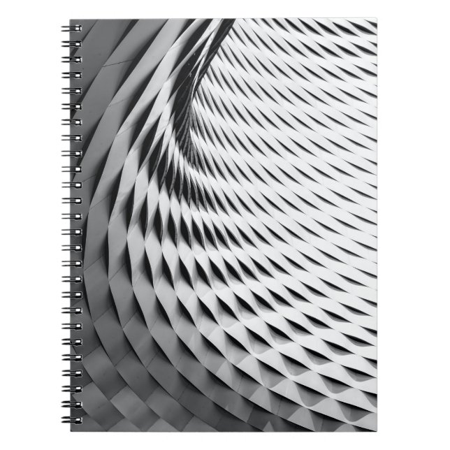 Cuaderno Una fachada curvada recubierta de láminas blancas (Frente)