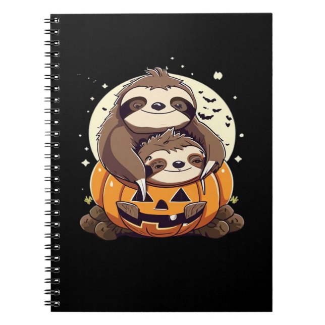 Cuaderno Una familia de perezosos camisetas esenciales (Frente)