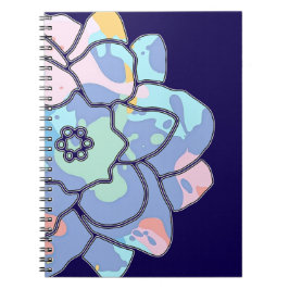 Cuaderno Una flor hecha de manchas de pintura