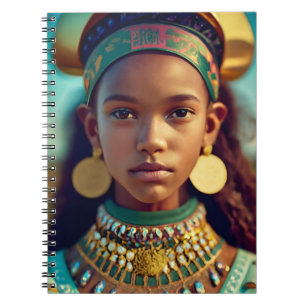 Cuaderno Una hermosa chica de las tribus del este de África