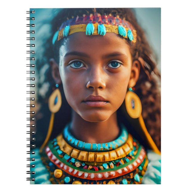Cuaderno Una hermosa chica de las tribus incas (Frente)