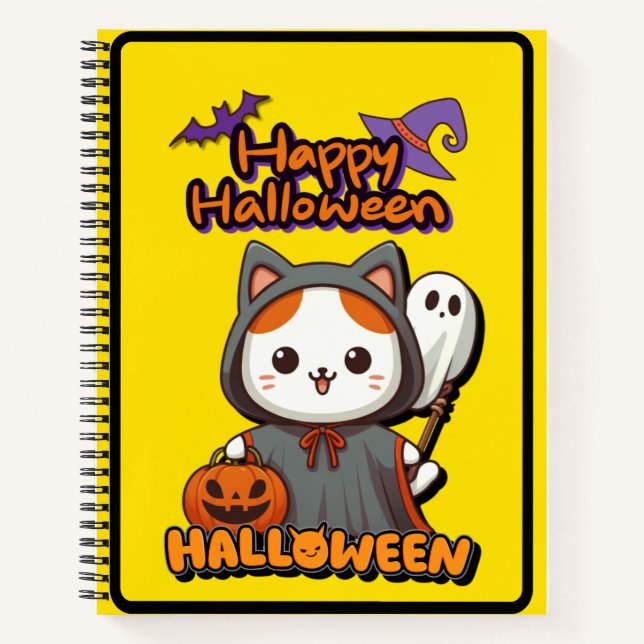 Cuaderno Una linda nota para Halloween. (Anverso)